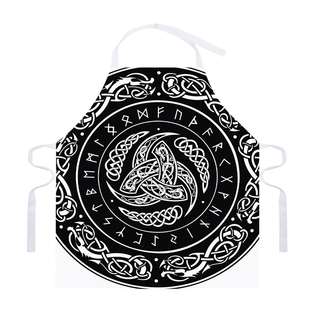 Viking Triple Horn Of Odin Print Adjustable Apron