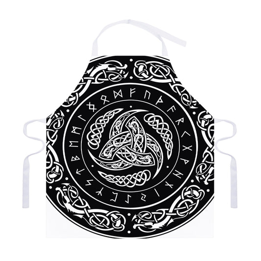 Viking Triple Horn Of Odin Print Adjustable Apron