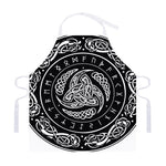 Viking Triple Horn Of Odin Print Adjustable Apron