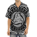 Viking Triple Horn Of Odin Print Aloha Shirt