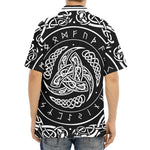 Viking Triple Horn Of Odin Print Aloha Shirt
