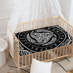 Viking Triple Horn Of Odin Print Baby Crib Sheet
