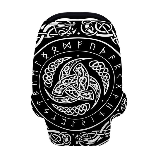 Viking Triple Horn Of Odin Print Baby Seat Cover