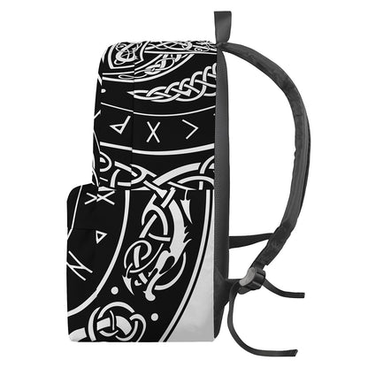 Viking Triple Horn Of Odin Print Backpack