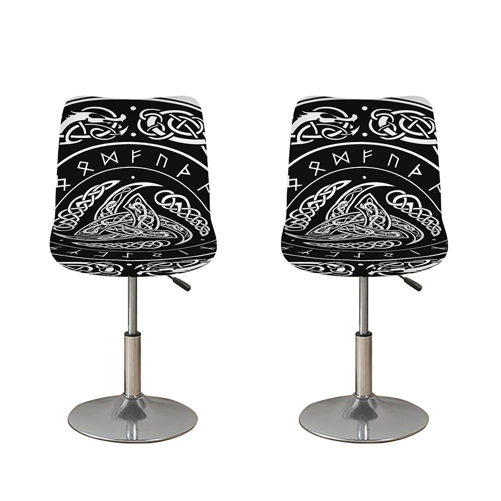 Viking Triple Horn Of Odin Print Bar Stool Covers