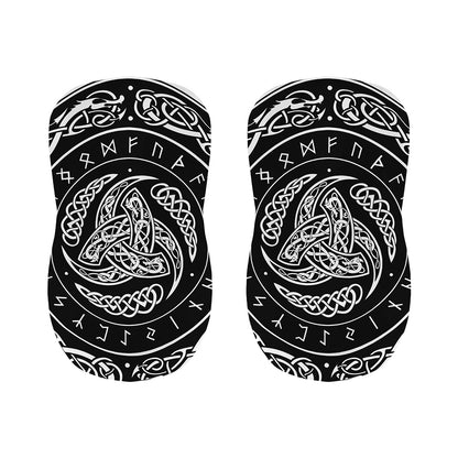 Viking Triple Horn Of Odin Print Bar Stool Covers