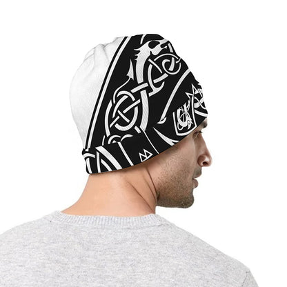Viking Triple Horn Of Odin Print Beanie
