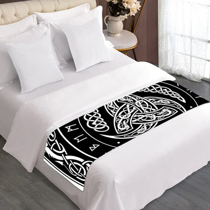 Viking Triple Horn Of Odin Print Bed Runner