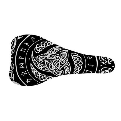 Viking Triple Horn Of Odin Print Bicycle Seat Cover