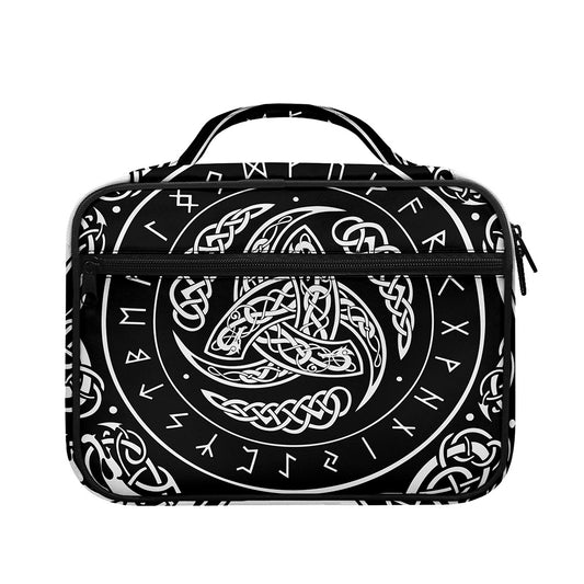 Viking Triple Horn Of Odin Print Briefcase Bible Bag