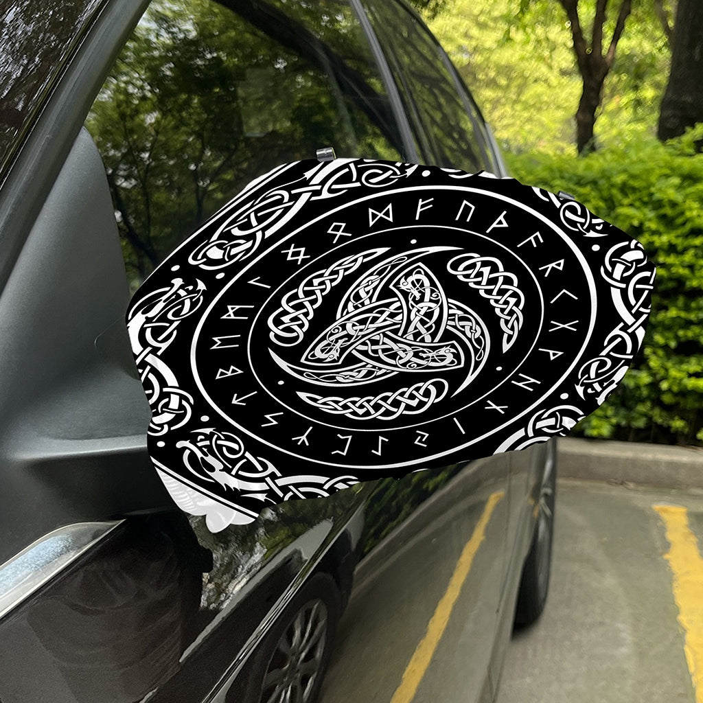 Viking Triple Horn Of Odin Print Car Side Mirror Covers