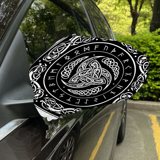 Viking Triple Horn Of Odin Print Car Side Mirror Covers