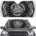 Viking Triple Horn Of Odin Print Car Windshield Sun Shade