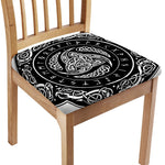 Viking Triple Horn Of Odin Print Chair Cushion Cover