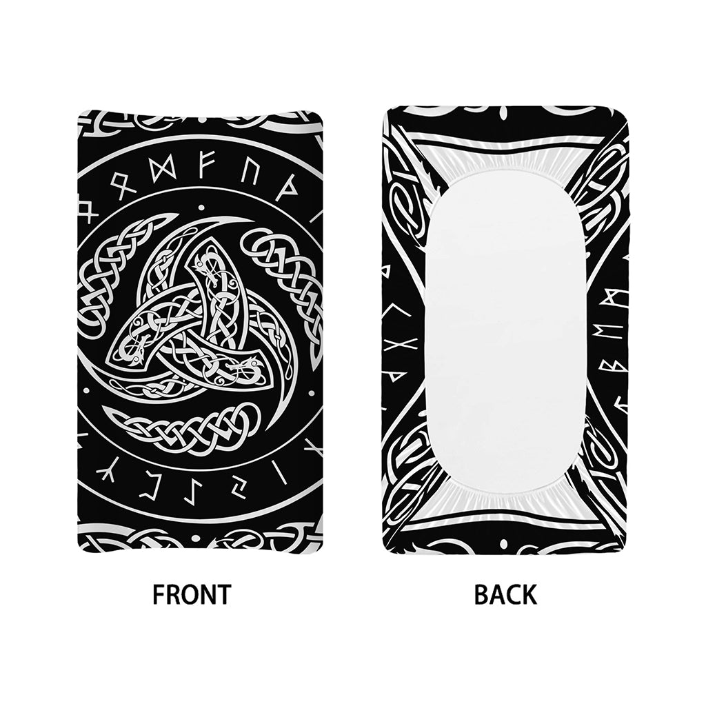 Viking Triple Horn Of Odin Print Changing Pad Cover