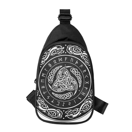 Viking Triple Horn Of Odin Print Chest Bag