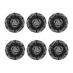 Viking Triple Horn Of Odin Print Coaster Set