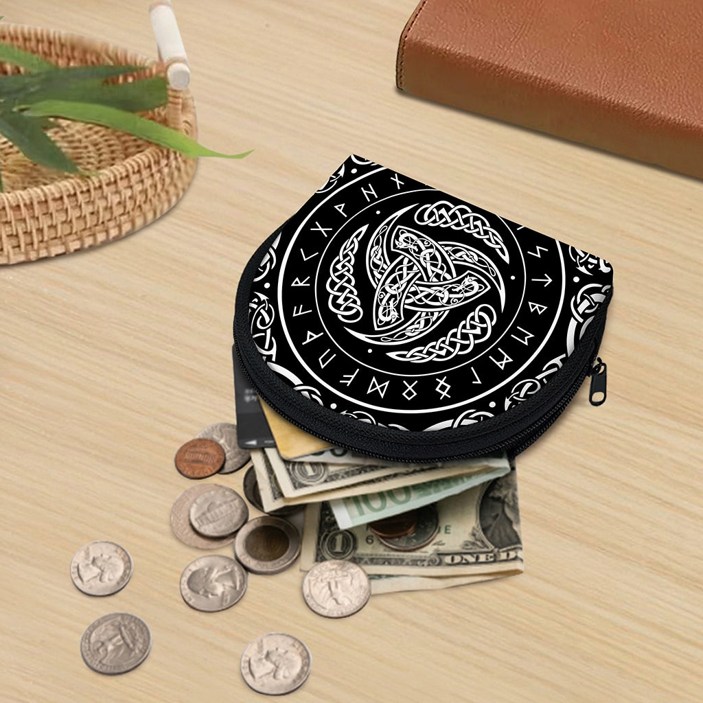 Viking Triple Horn Of Odin Print Coin Purse