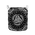 Viking Triple Horn Of Odin Print Collapsible Laundry Basket