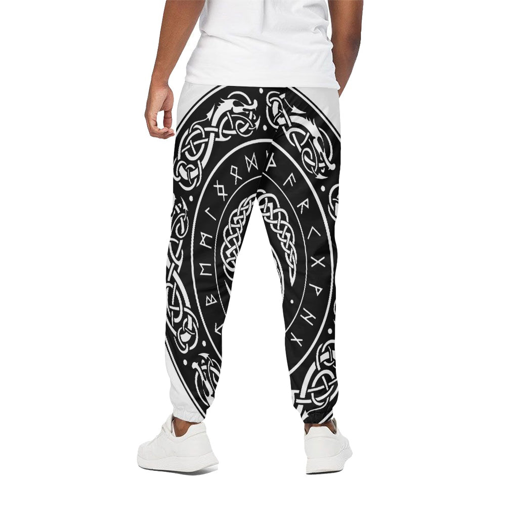Viking Triple Horn Of Odin Print Cotton Pants