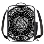 Viking Triple Horn Of Odin Print Crossbody Lunch Bag