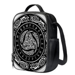 Viking Triple Horn Of Odin Print Crossbody Lunch Bag