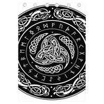 Viking Triple Horn Of Odin Print Curtain
