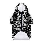 Viking Triple Horn Of Odin Print Dog Zip Up Hoodie