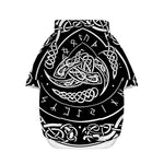 Viking Triple Horn Of Odin Print Dog Zip Up Hoodie