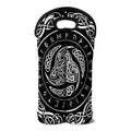 Viking Triple Horn Of Odin Print Double Neoprene Wine Tote
