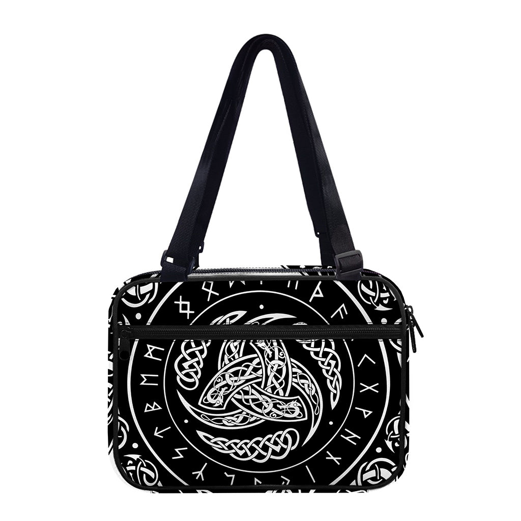 Viking Triple Horn Of Odin Print Double Strap Bible Bag