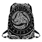 Viking Triple Horn Of Odin Print Drawstring Backpack