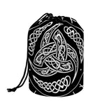 Viking Triple Horn Of Odin Print Drawstring Makeup Bag
