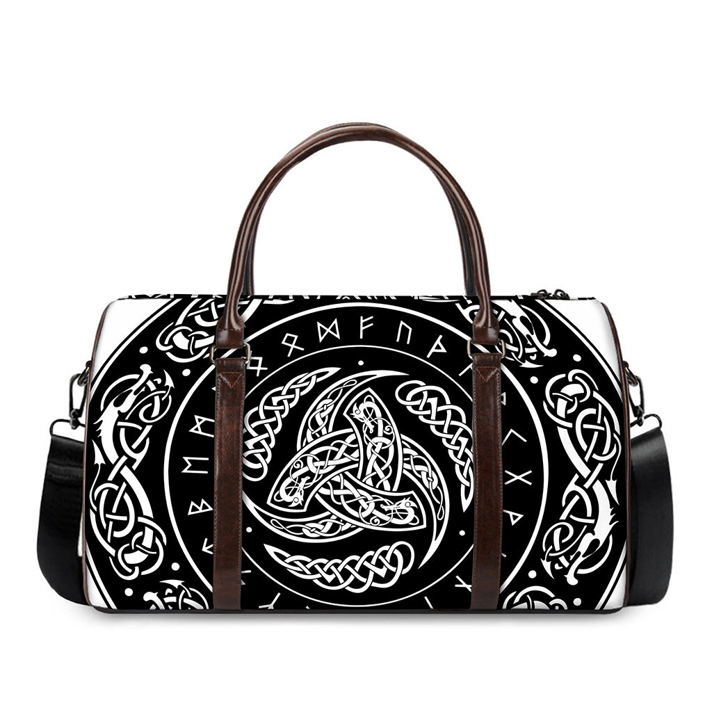 Viking Triple Horn Of Odin Print Duffle Bag