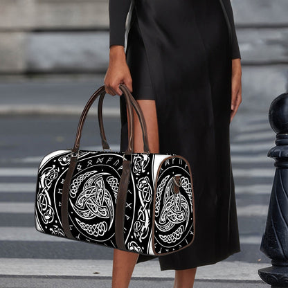 Viking Triple Horn Of Odin Print Duffle Bag