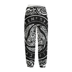 Viking Triple Horn Of Odin Print Fleece Lined Knit Pants