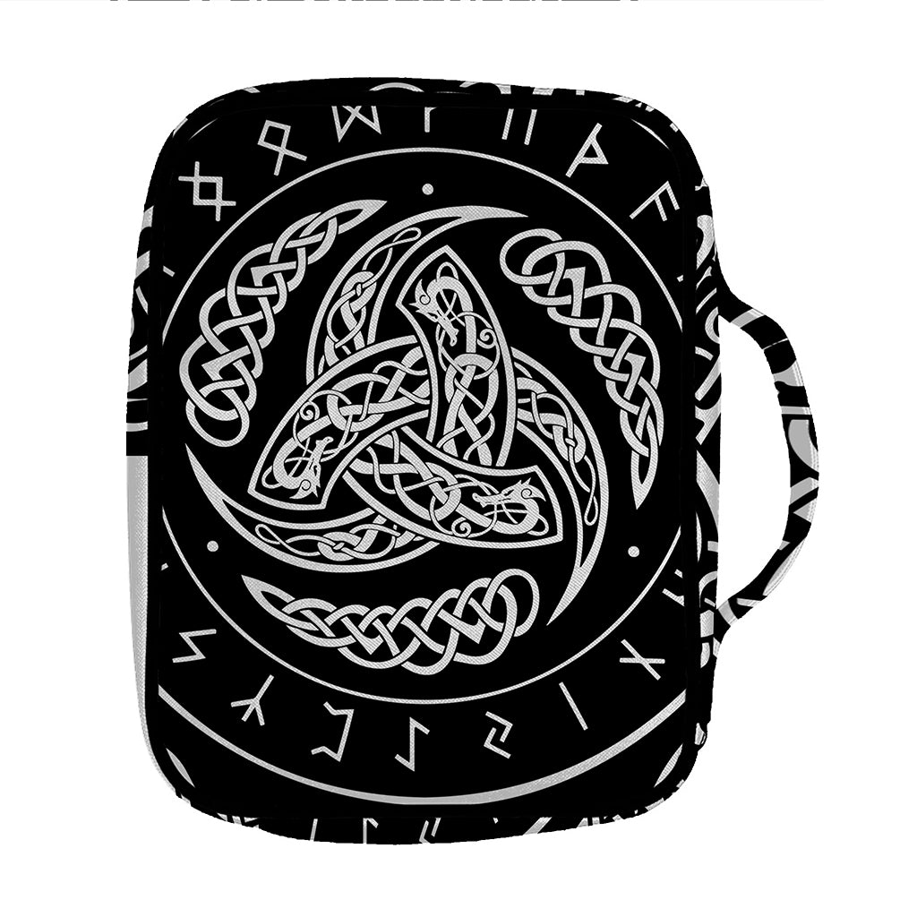 Viking Triple Horn Of Odin Print Front Pocket Bible Bag