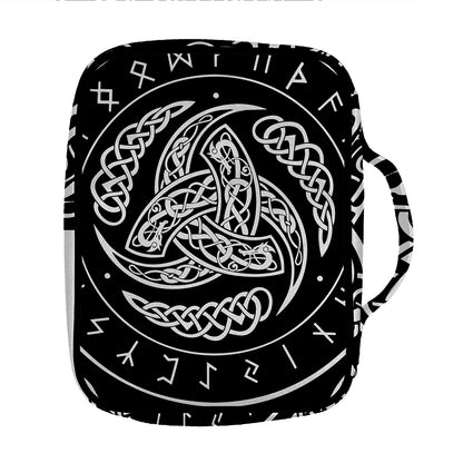 Viking Triple Horn Of Odin Print Front Pocket Bible Bag