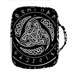 Viking Triple Horn Of Odin Print Front Pocket Bible Bag