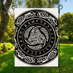 Viking Triple Horn Of Odin Print Garden Flag