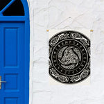 Viking Triple Horn Of Odin Print Garden Flag