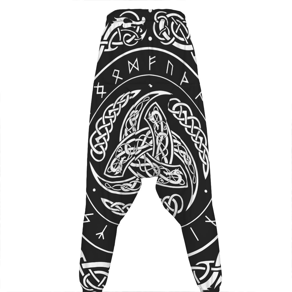 Viking Triple Horn Of Odin Print Hammer Pants