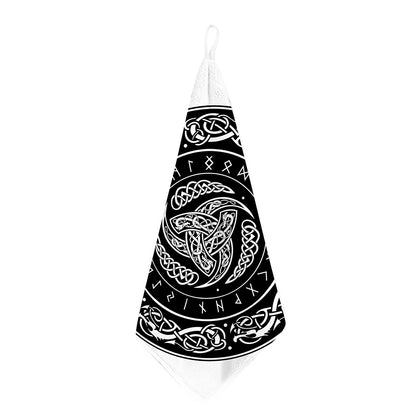 Viking Triple Horn Of Odin Print Hand Towel