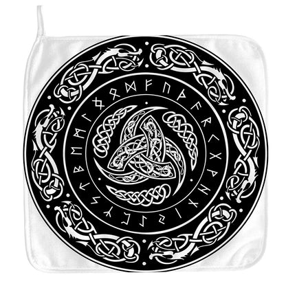 Viking Triple Horn Of Odin Print Hand Towel