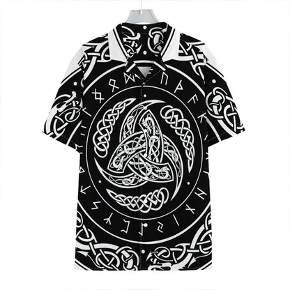 Viking Triple Horn Of Odin Print Hawaiian Shirt