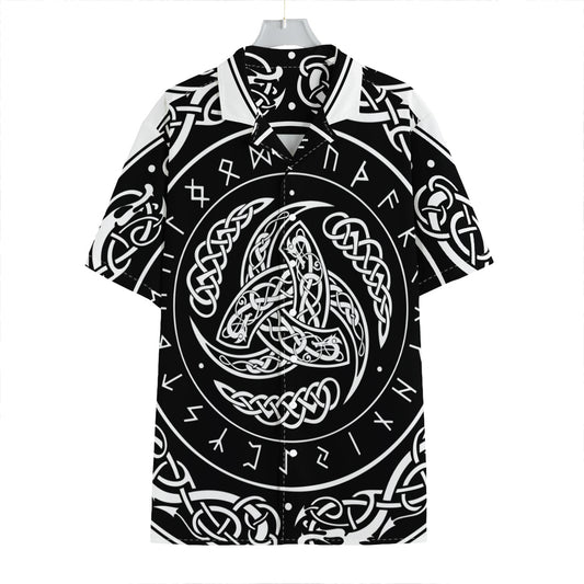 Viking Triple Horn Of Odin Print Hawaiian Shirt