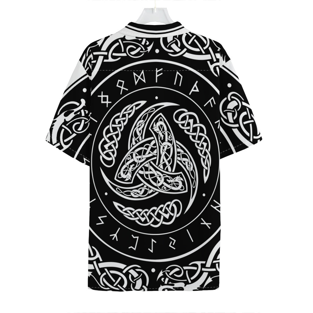Viking Triple Horn Of Odin Print Hawaiian Shirt