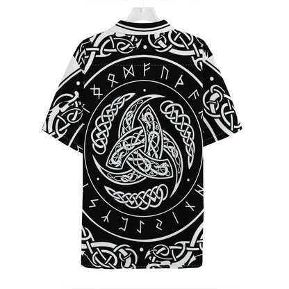 Viking Triple Horn Of Odin Print Hawaiian Shirt