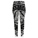 Viking Triple Horn Of Odin Print High-Waisted Pocket Leggings