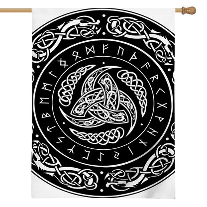 Viking Triple Horn Of Odin Print House Flag